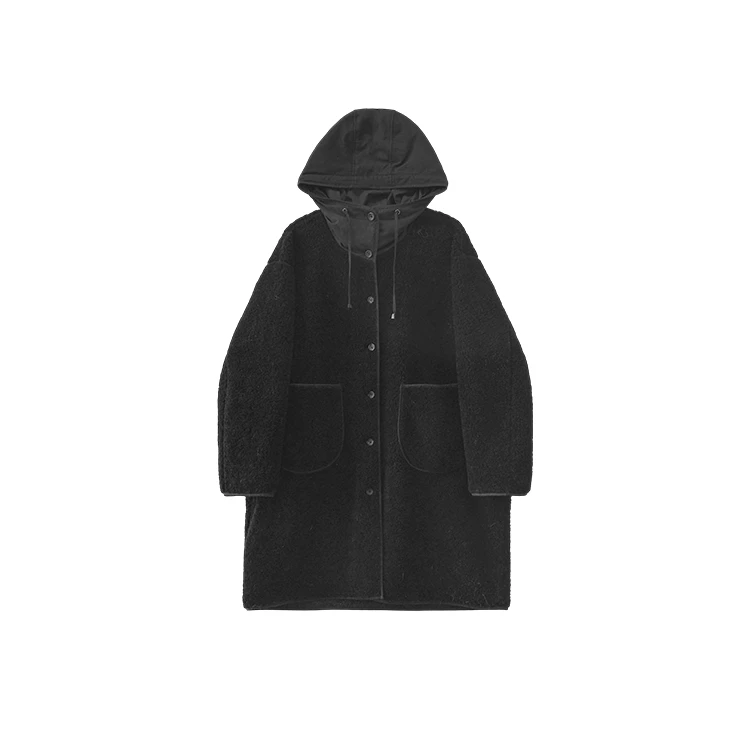 OSCAR&STELLA【默诗】长款连帽秋冬女羊毛外套41 59839