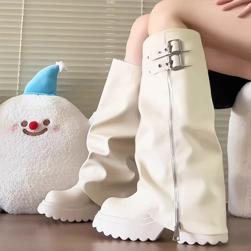 时装靴增高百搭网红厚底欧若假日风甜辣千金风职场休闲风时尚