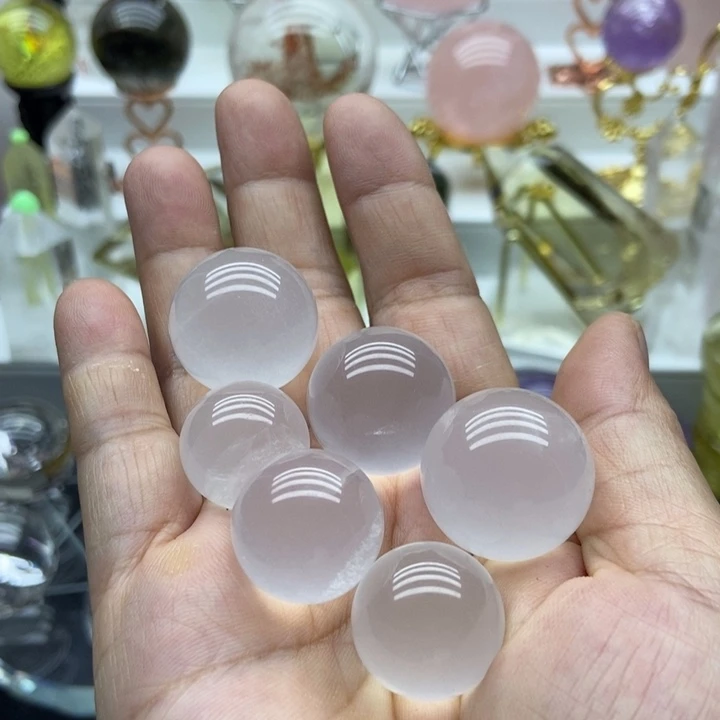 摆件未镶嵌水晶奶白晶单珠
