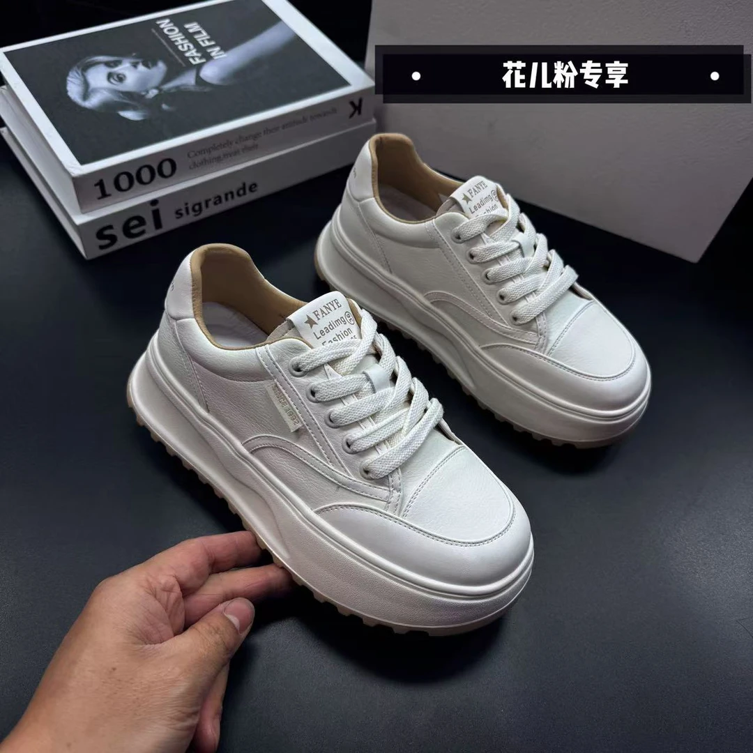厚底低帮运动百搭板鞋韩版春季透气时尚休闲鞋休闲鞋潮流1268米色
