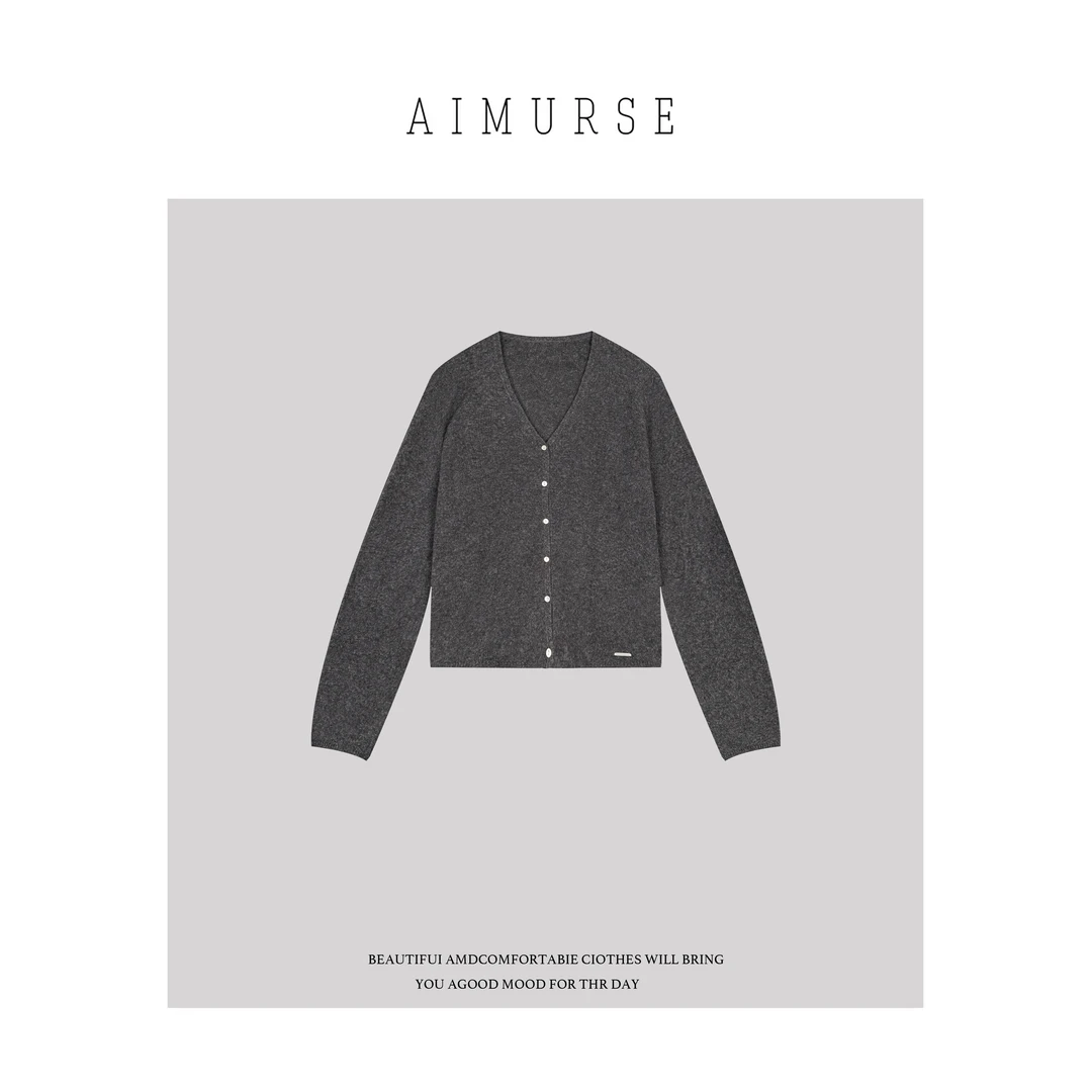 AIMURSE【私享时刻】小众设计师 绒质感舒适百搭休闲毛衣 AM1592