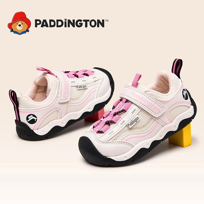 帕丁顿熊女童户外运动鞋学步机能鞋2025新款透气防滑小童鞋-PD866