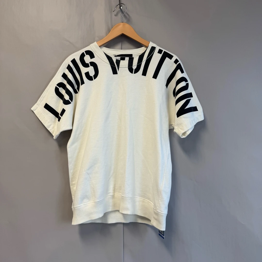 90新 LouisVuitton/路易威登 【福利不刀】白色 大字母 印花短袖S码