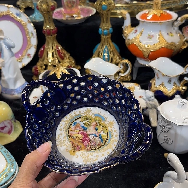 瓷片双耳果篮1111