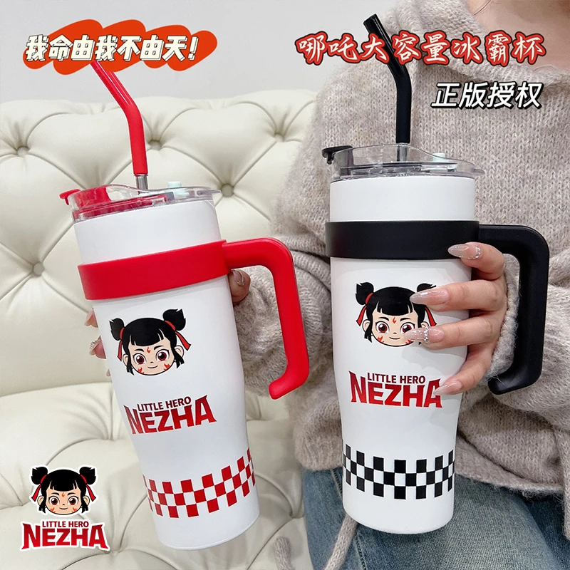 正版哪吒316保温杯大容量巨无霸保冷水杯子桌面上学高颜值冰霸杯