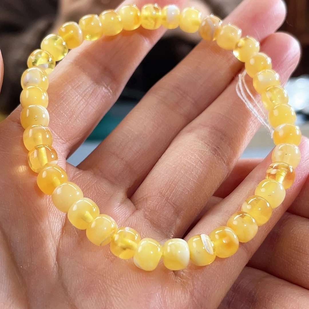 琥珀手串未镶嵌蜜蜡手串