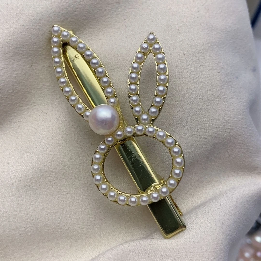 【闪购商品】淡水珍珠发夹未镶嵌1