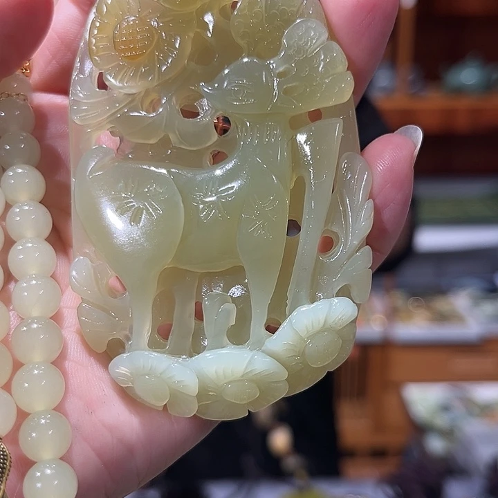 未镶嵌岫玉毛衣链