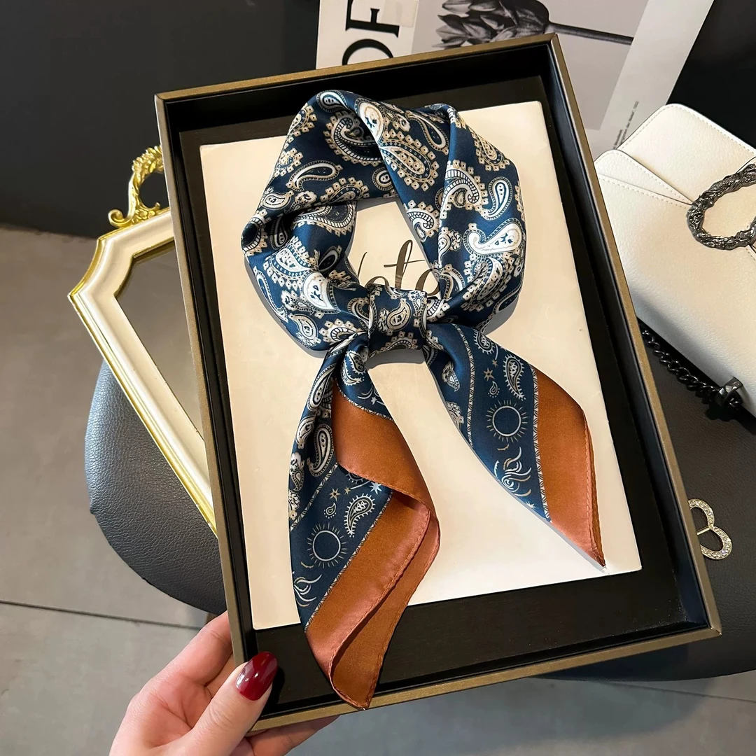 【50个款】70x70小方巾高级感网红潮薄款丝巾气质春秋时尚百搭女