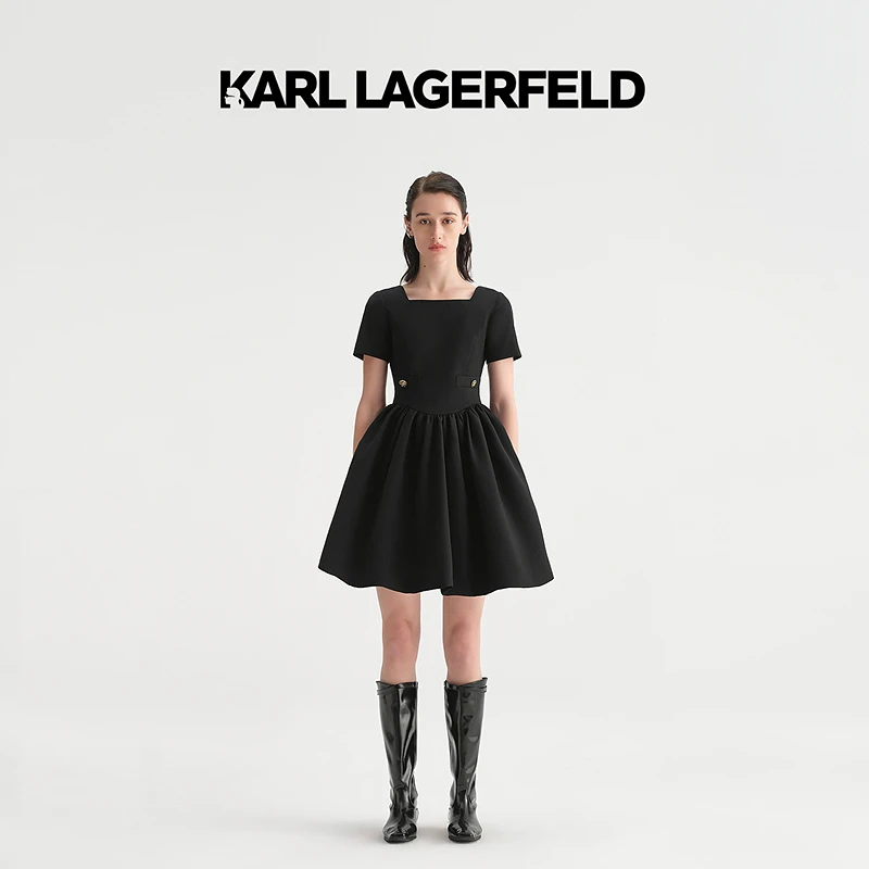 KARL LAGERFELD卡尔拉格斐2023春季新款女士连衣裙老佛爷232L1304