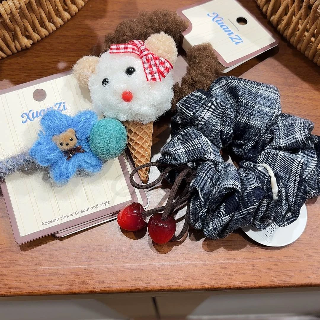 布艺铁合金发饰组合3件