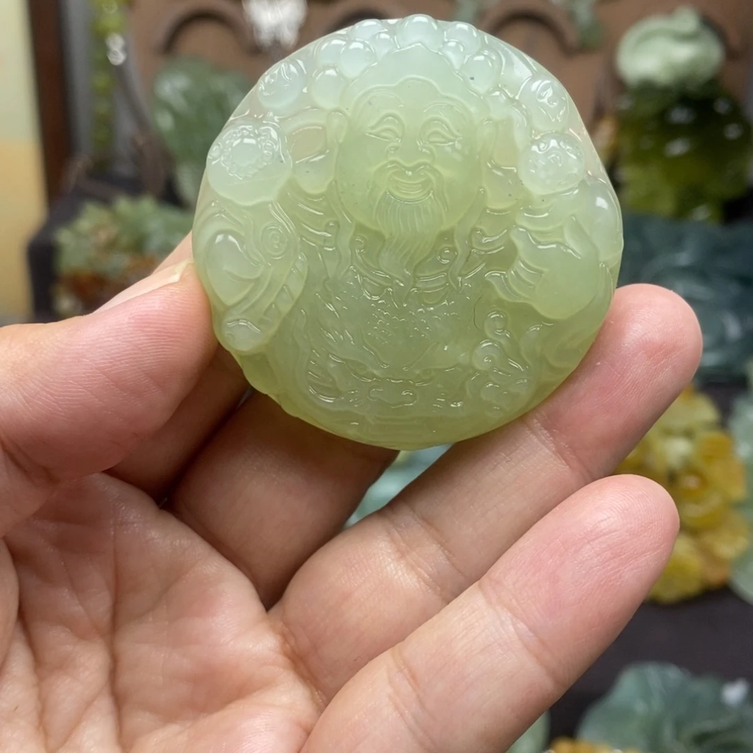 未镶嵌蛇纹石玉吊坠(赠链)