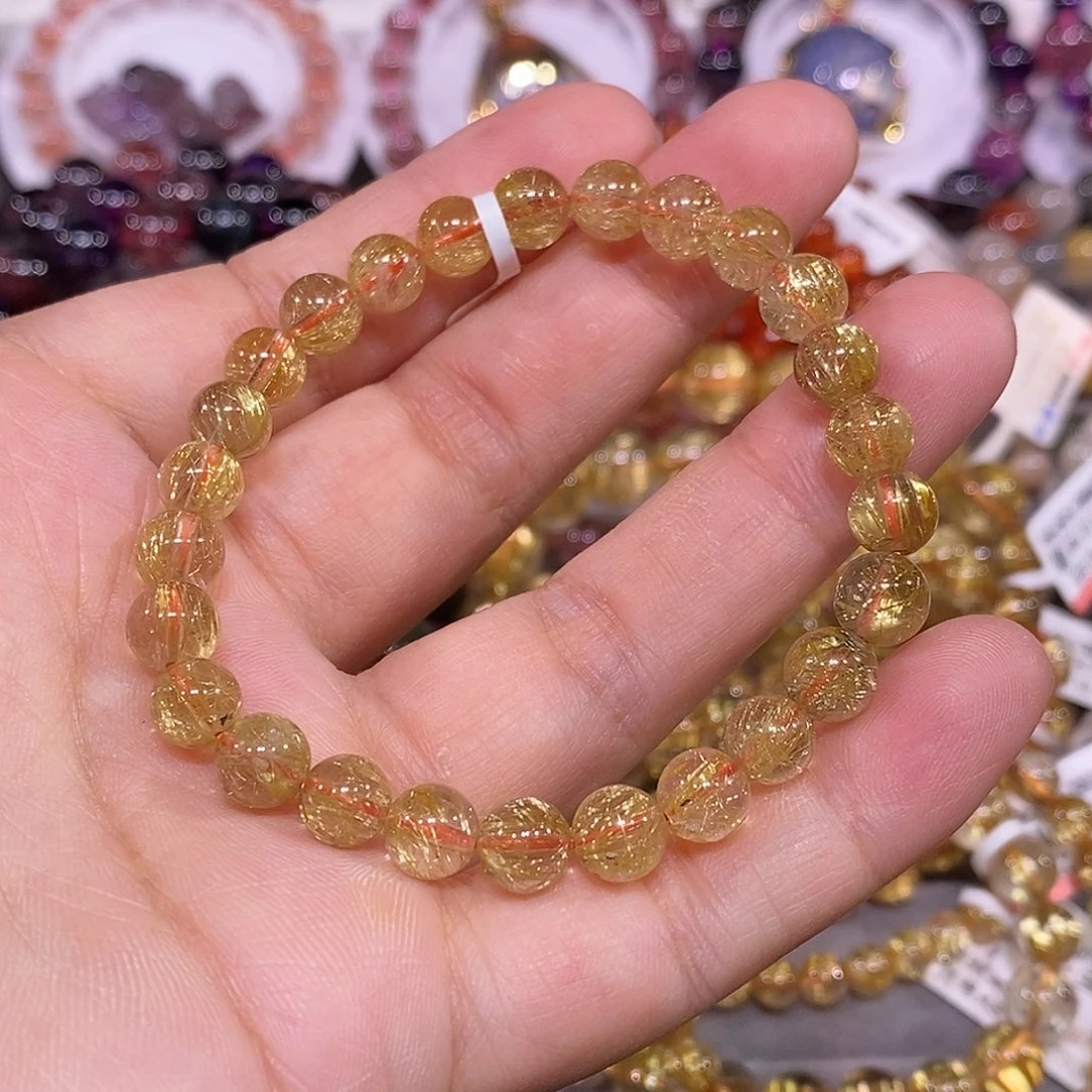 未镶嵌手链水晶金发晶7