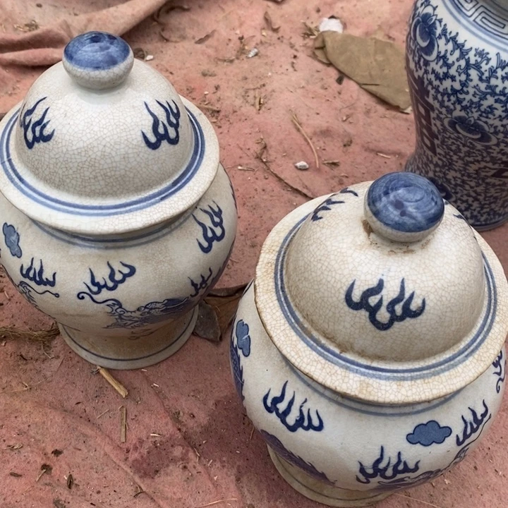 紫砂茶叶罐鱼*瓷器工艺品摆件工艺品