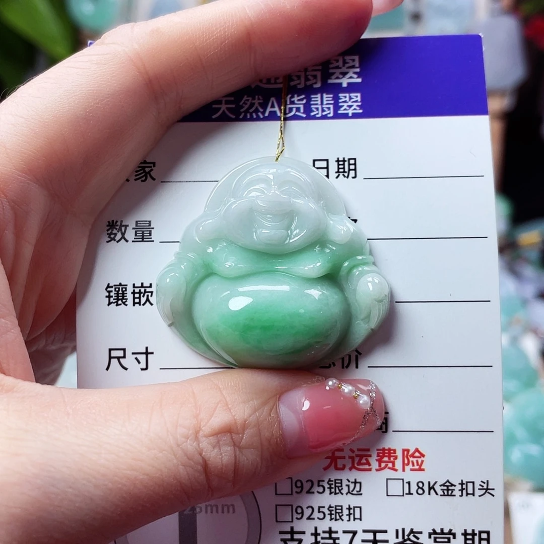 翡翠未镶嵌颈饰佛公19