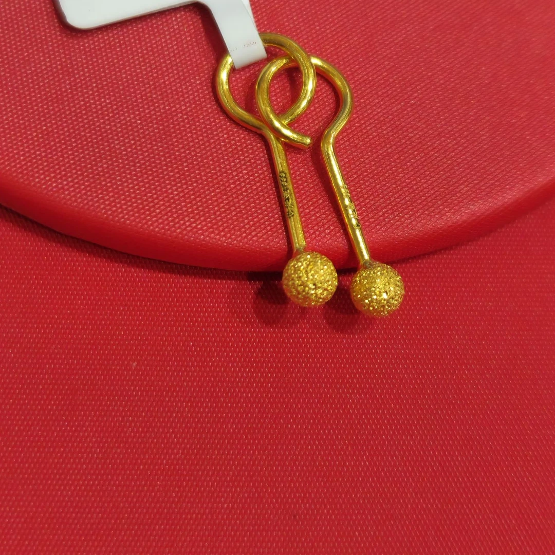 【莹莹专享】足金999 球球耳钉 XP 0.82