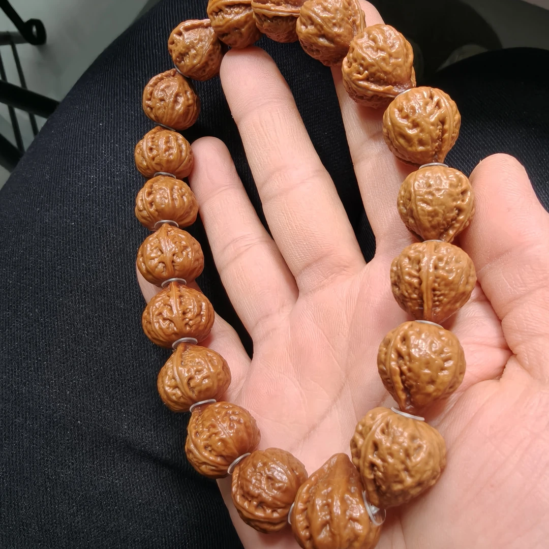 16mm寿桃小宝瓶留尖个性手持核桃手串