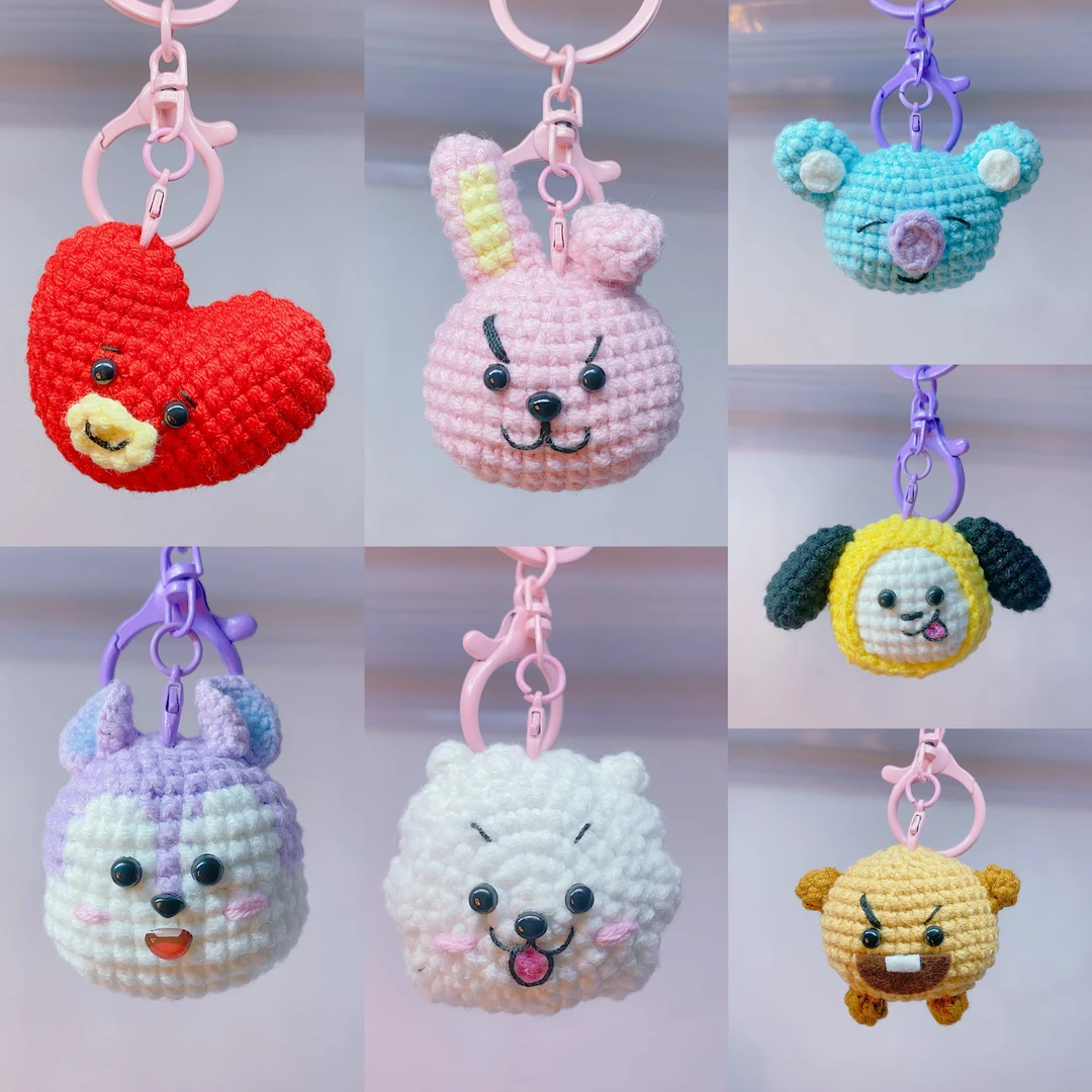 bt21钩织挂件钥匙扣明星周边装饰