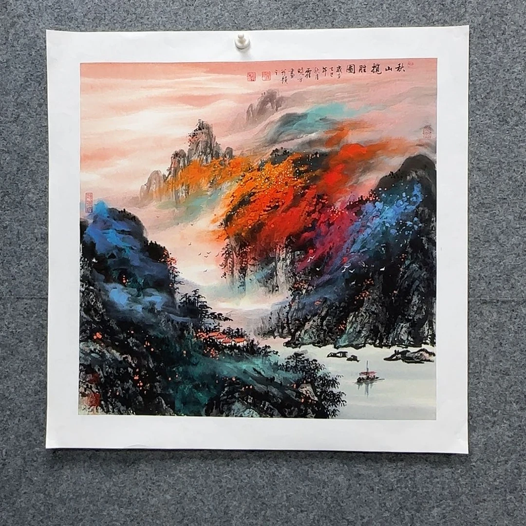 国画68*68纯手绘资春城