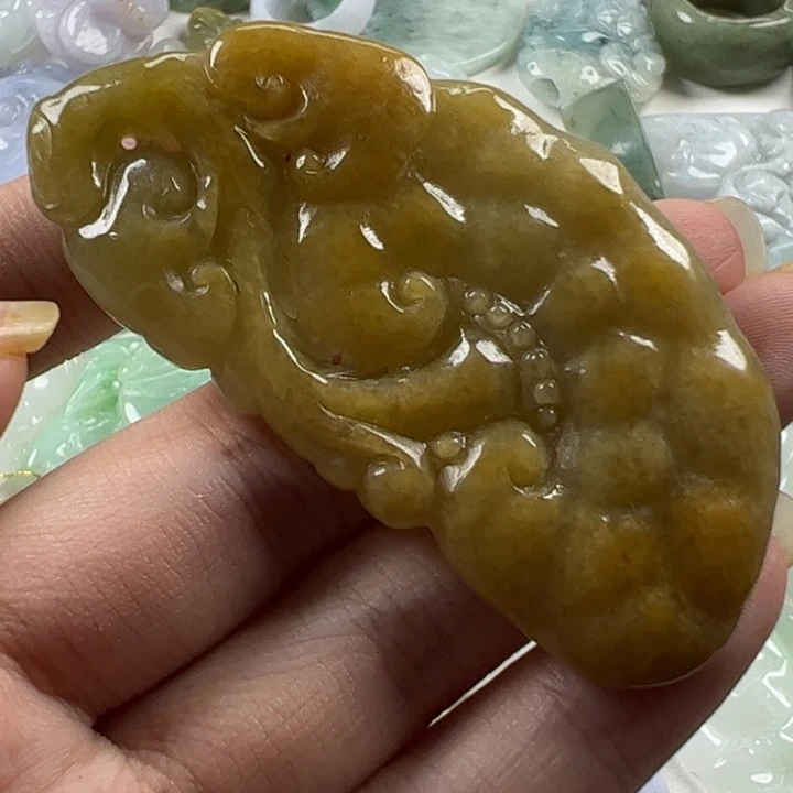 翡翠未镶嵌颈饰163天然翡翠66/32/5
