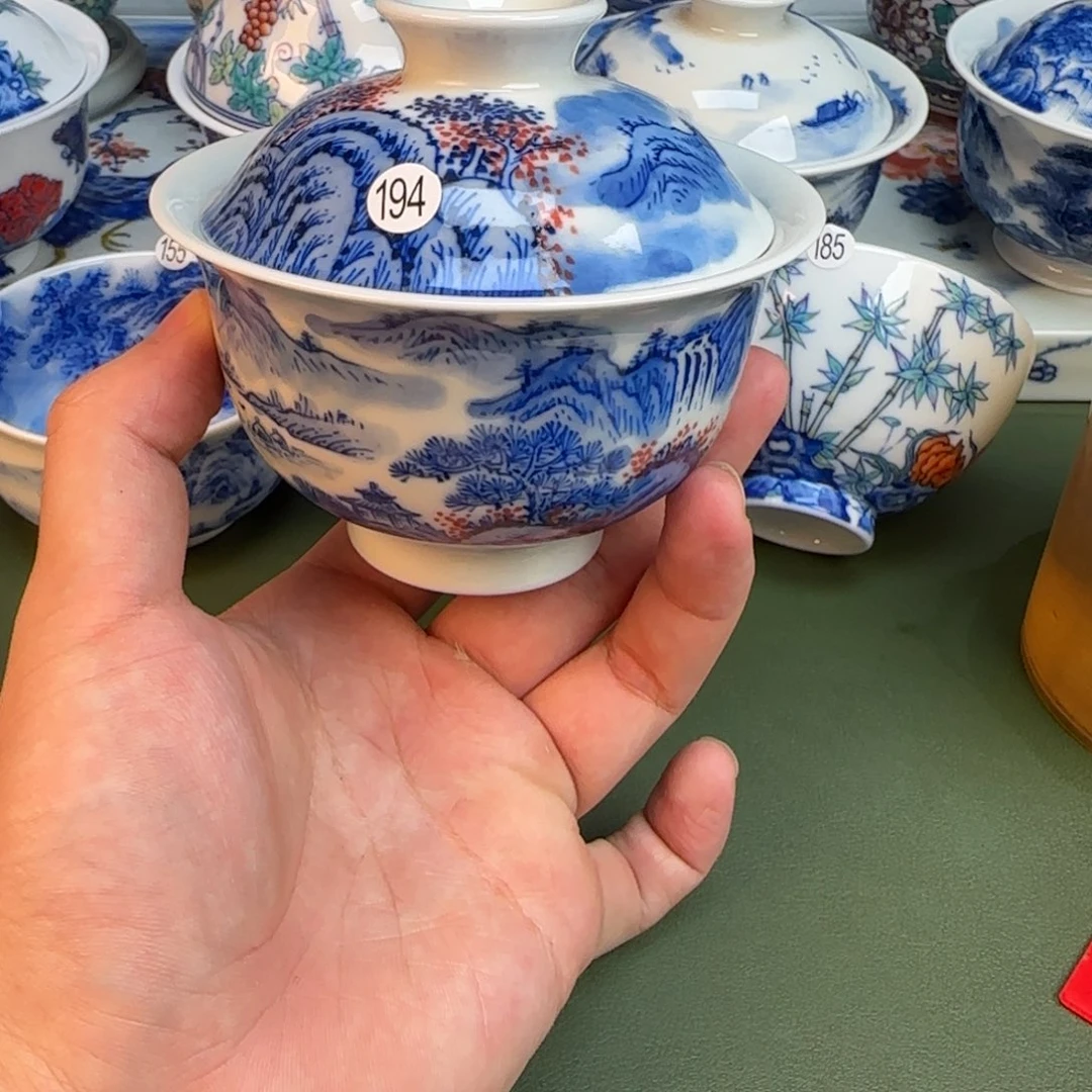 彦祖纯手工手绘茶具