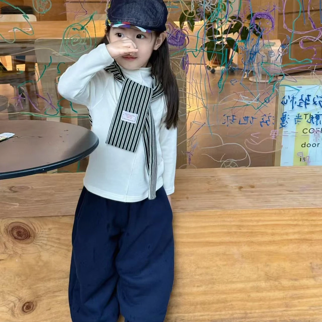 壹妈韩版童装女童秋季套装洋气儿童休闲百搭t恤打底衫上衣卫裤潮