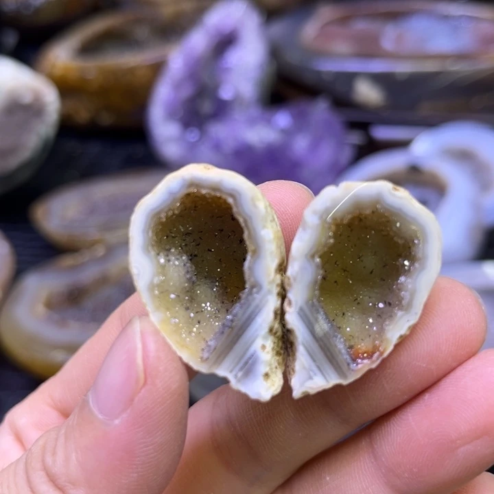 水晶珠宝半成品未镶嵌高货黄盆