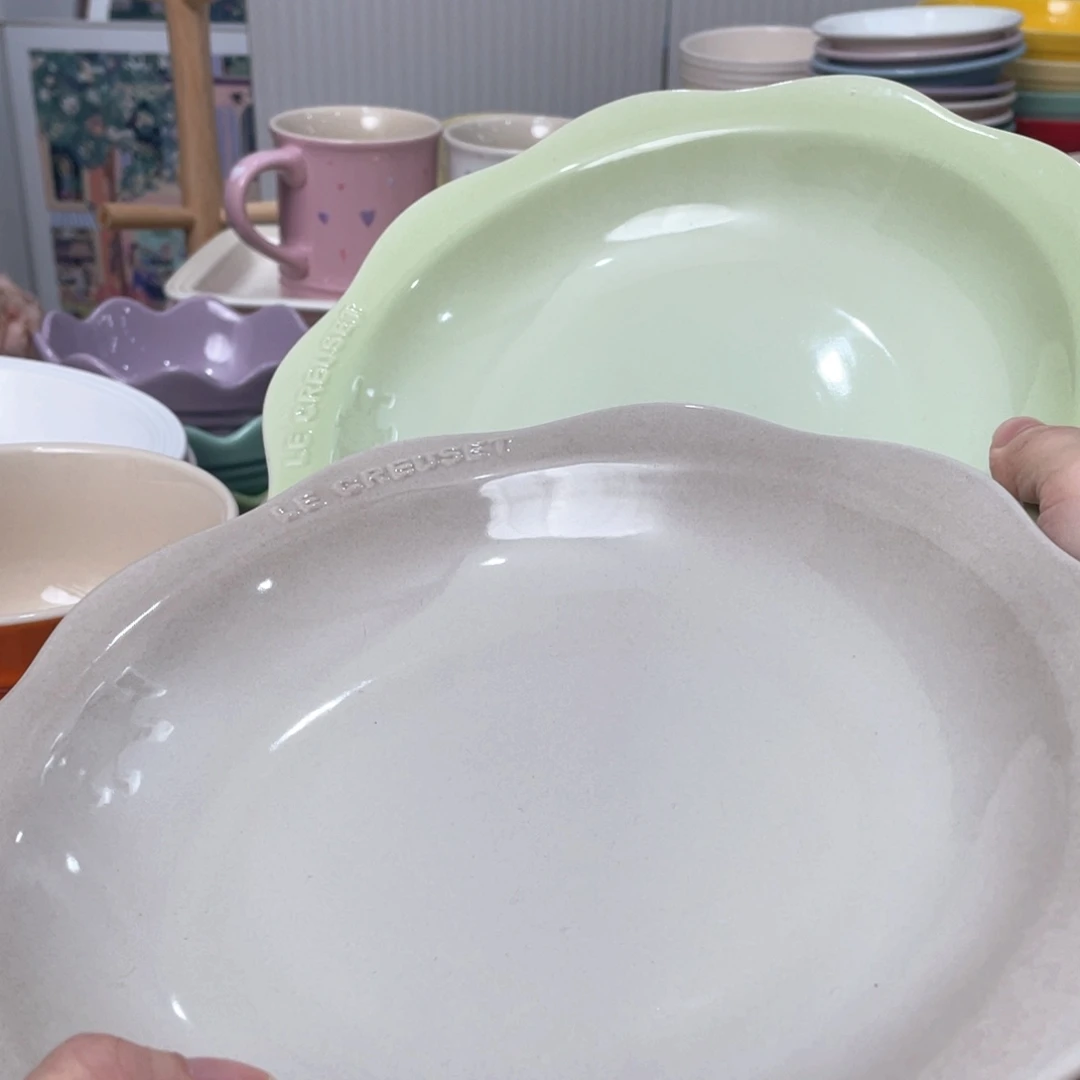 瓷片微瑕2个9英寸花韵盘