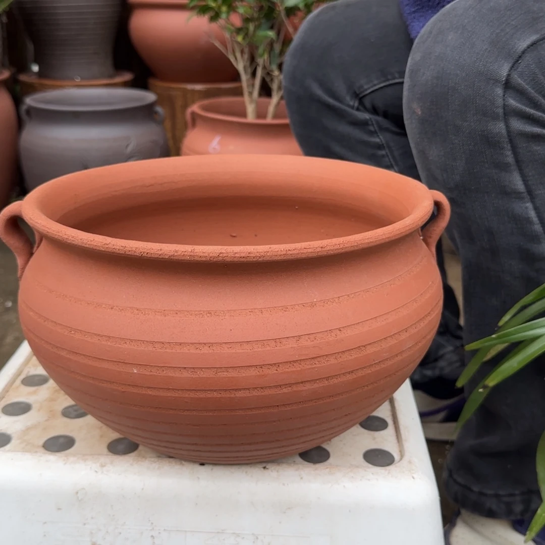 紫砂花盆口26高17宜兴紫砂