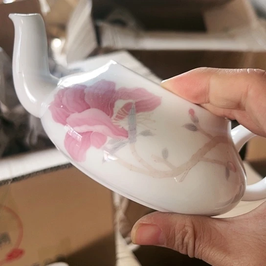 盘手工高岭土壶一个陶瓷陶瓷