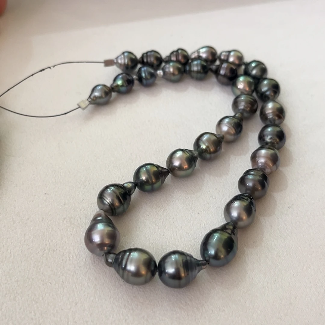 银S925镶嵌颈饰海水珍珠巴洛克9-11