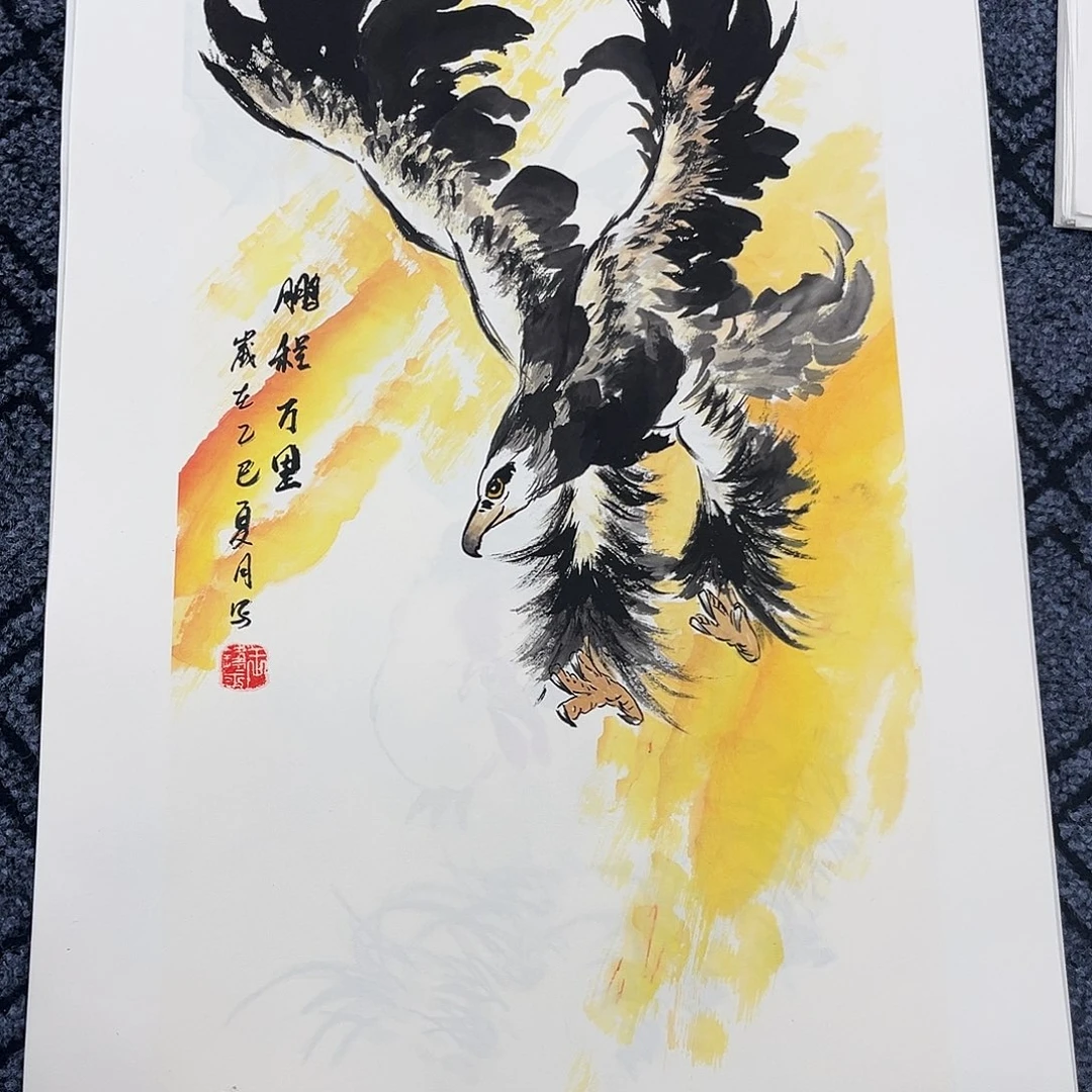 国画四尺四开花鸟作品