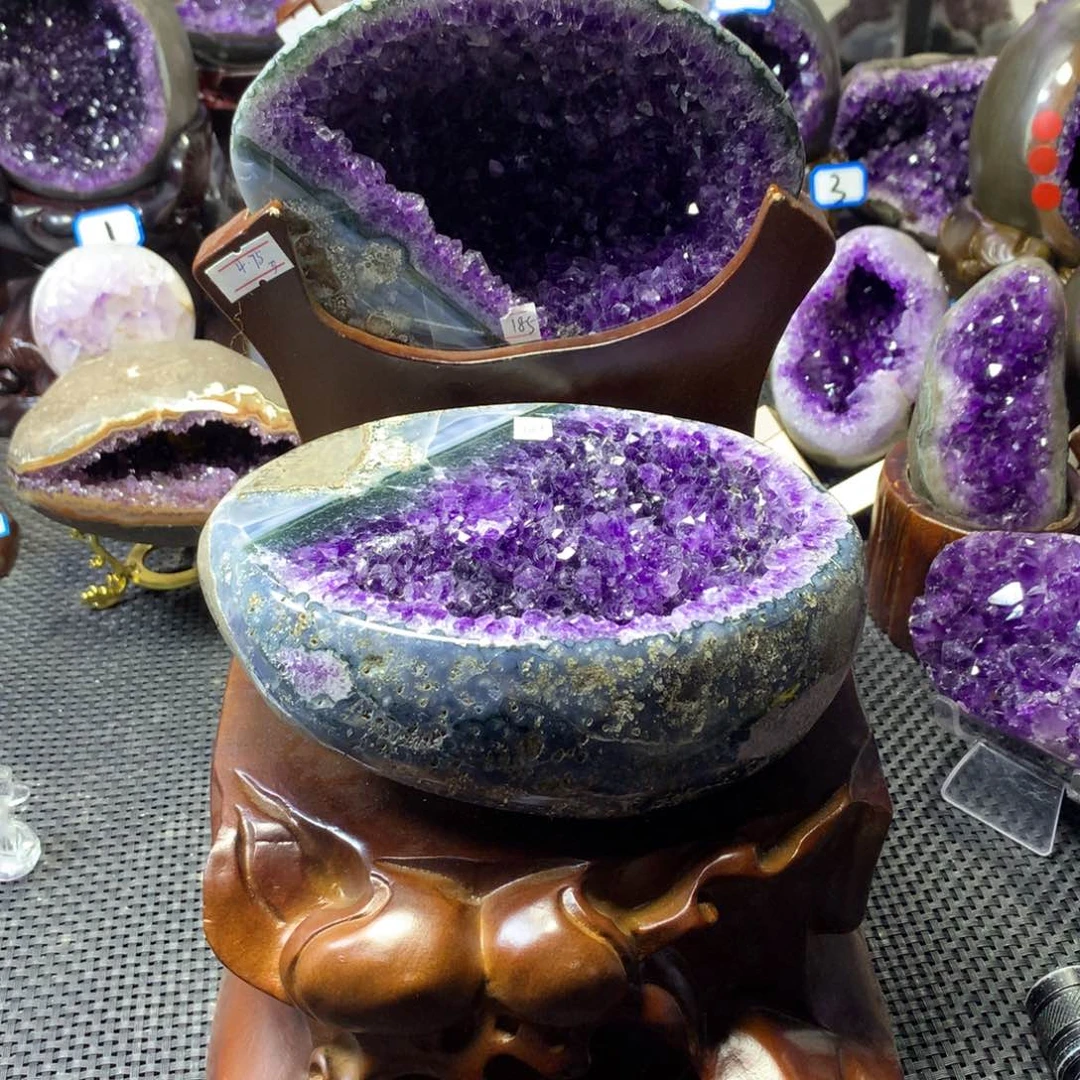 水晶摆件婷未镶嵌G***l