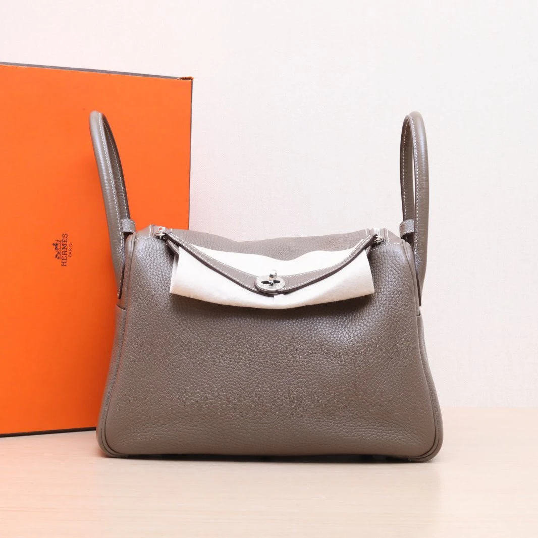 95新 Hermes/爱马仕 【双双活动】Lindy 30 18大象灰 TC皮 A刻