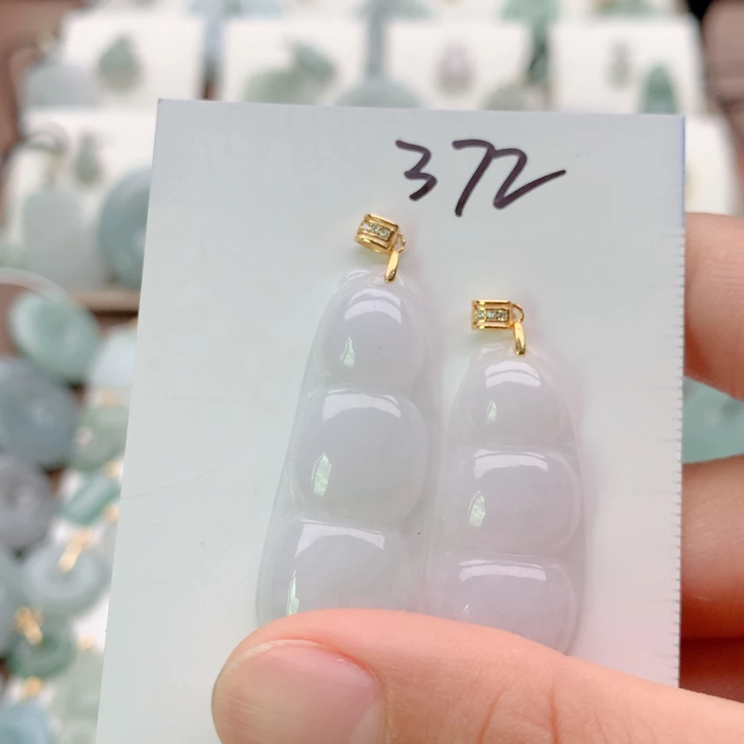 翡翠银S925镀金镶嵌颈饰吊坠