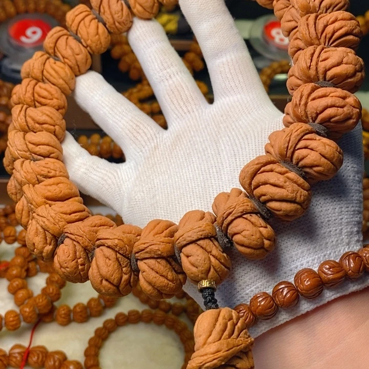 风***6手串桃核秦岭龙纹桃核