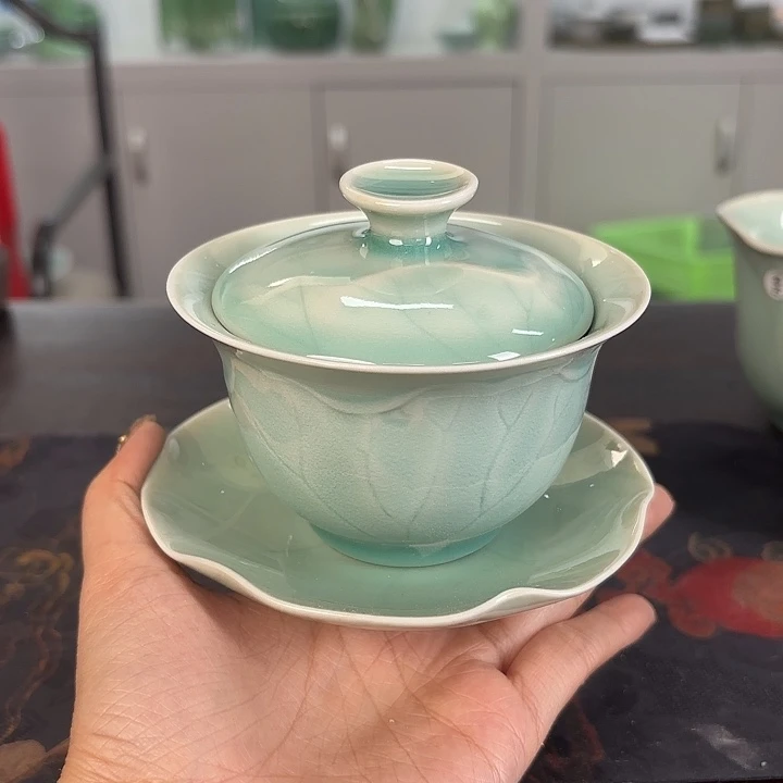 龙泉云间青瓷小米茶器