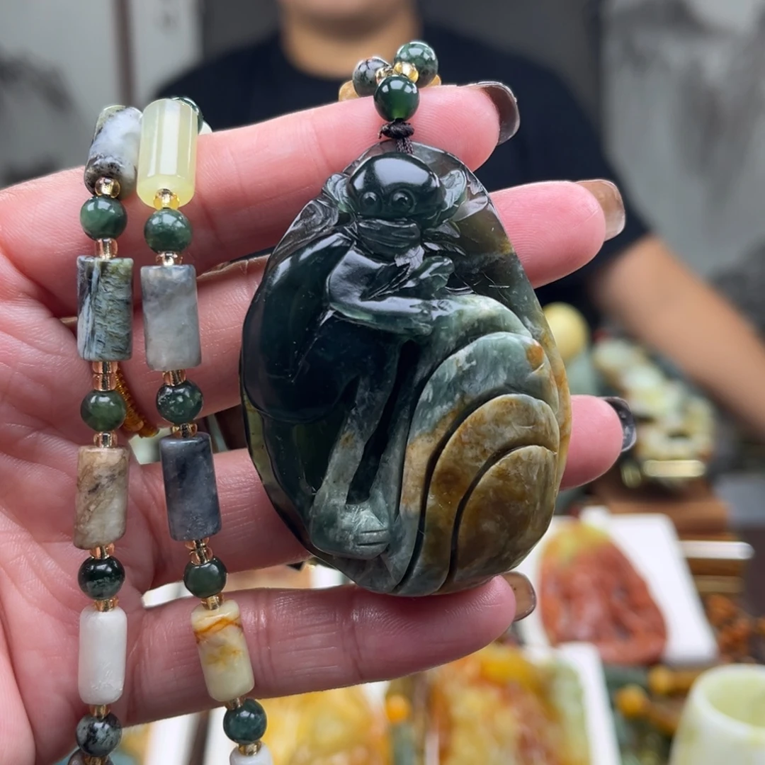 岫玉未镶嵌挂件挂件