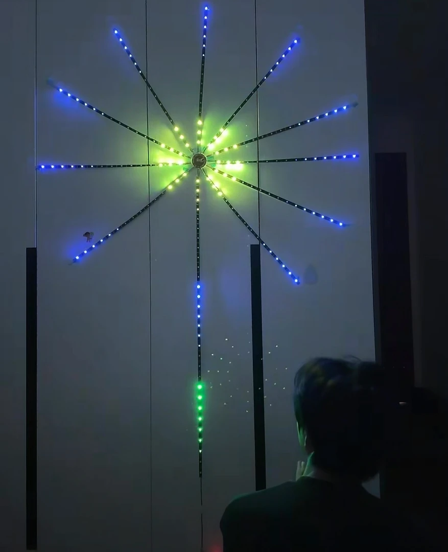 【视频款】声控拍手氛围灯网红烟花灯条七彩自动变色夜用汽车用品