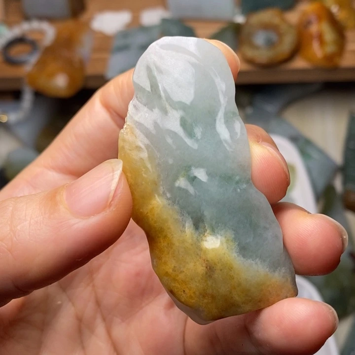 翡翠未镶嵌颈饰天然