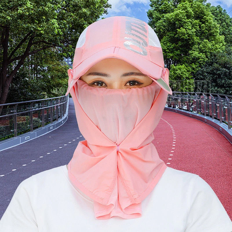 291出游钓鱼帽女夏季折叠太阳帽骑车遮脸D