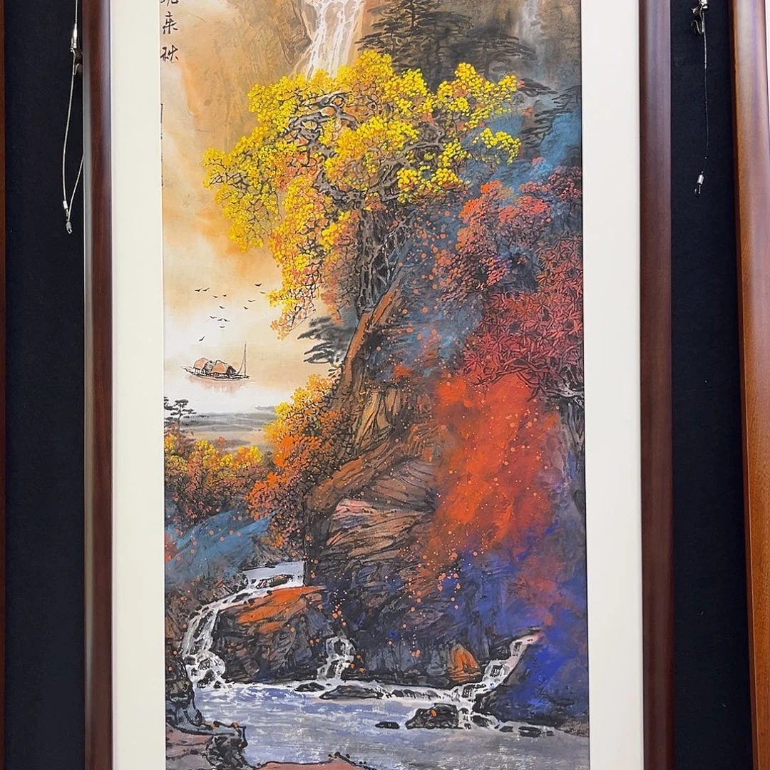 国画手绘国画，精品山水 不带框