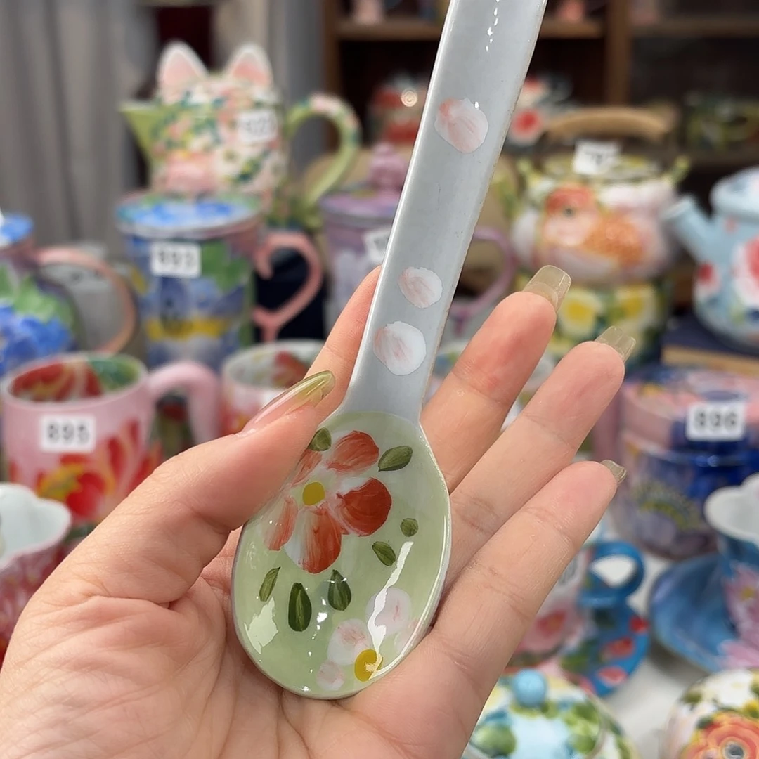 瓷片景德镇手绘高温釉下彩陶瓷茶具