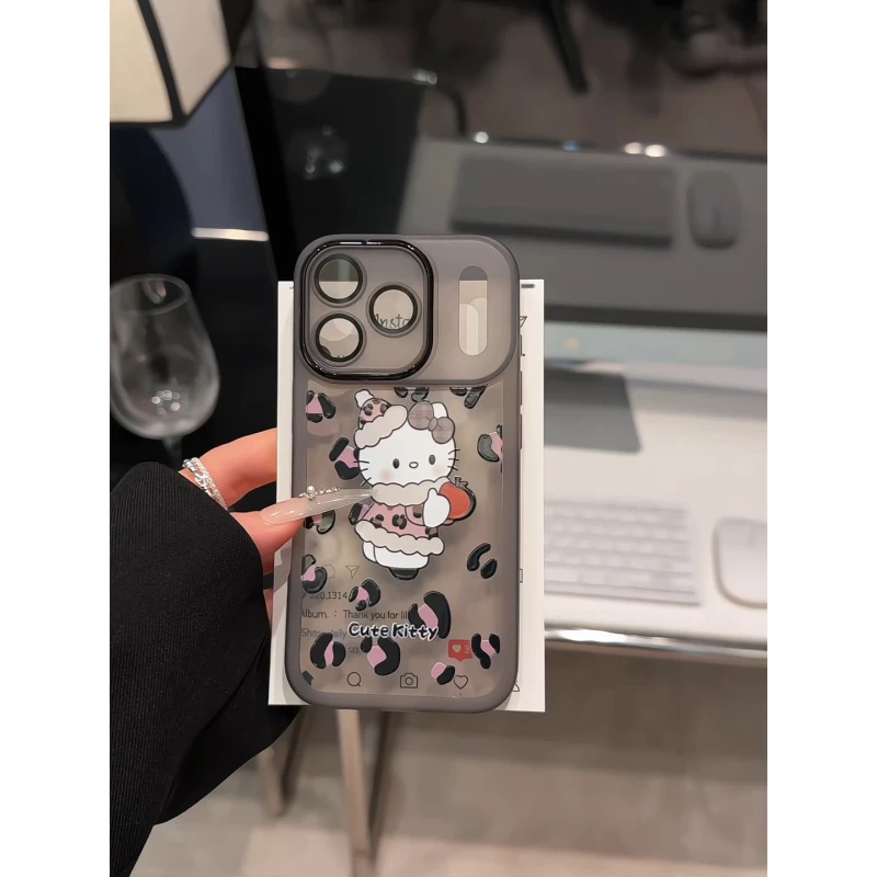 豹纹kt适用苹果17pro手机壳16金属镜框华为p80荣耀oppo防摔女小米