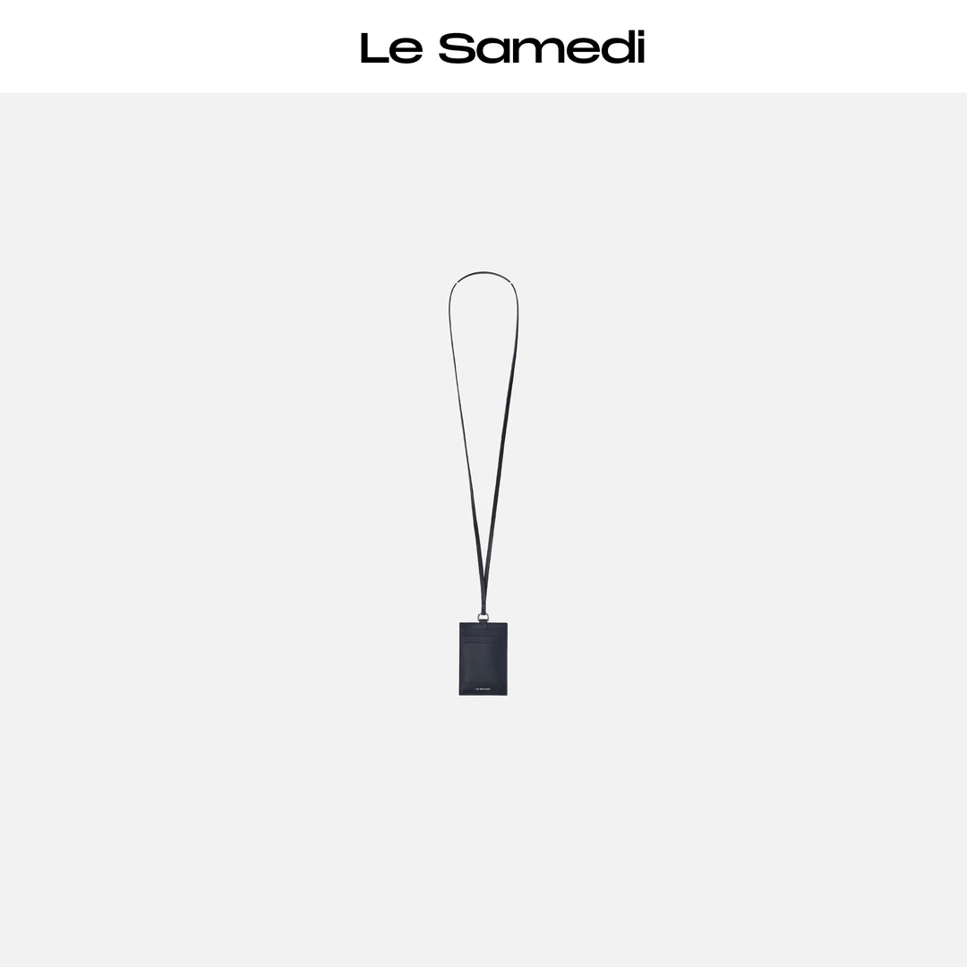 Le Samedi【滴滴工牌卡】非正式通勤 挂脖头层牛皮三层卡包