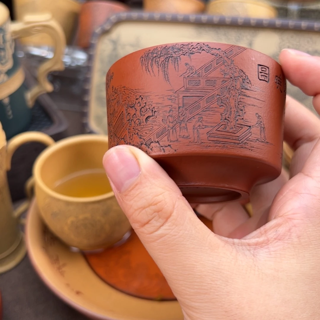 茶杯紫砂紫**霜紫砂主人杯