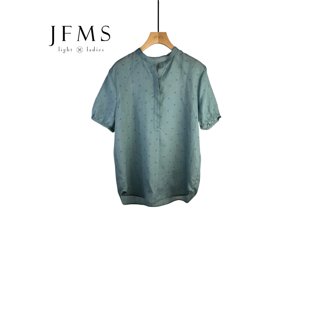 JFMS苎麻 波点韩版小衫Z872