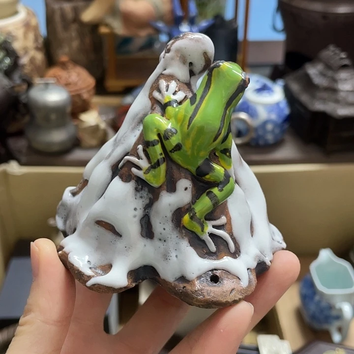 陶中古工艺品摆件