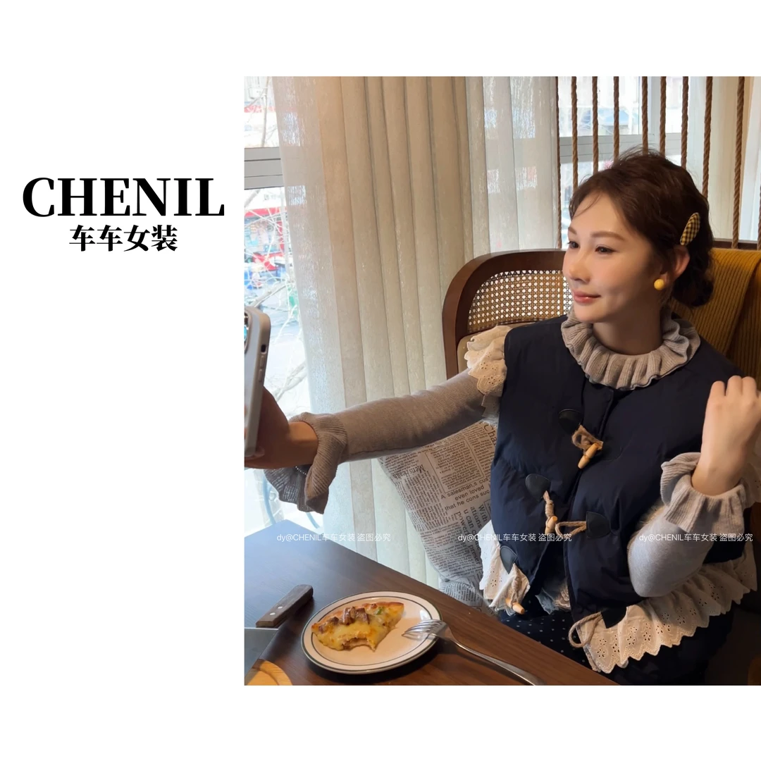 CHECHE【童趣马甲】韩国原单设计款棉服马甲韩系夹棉