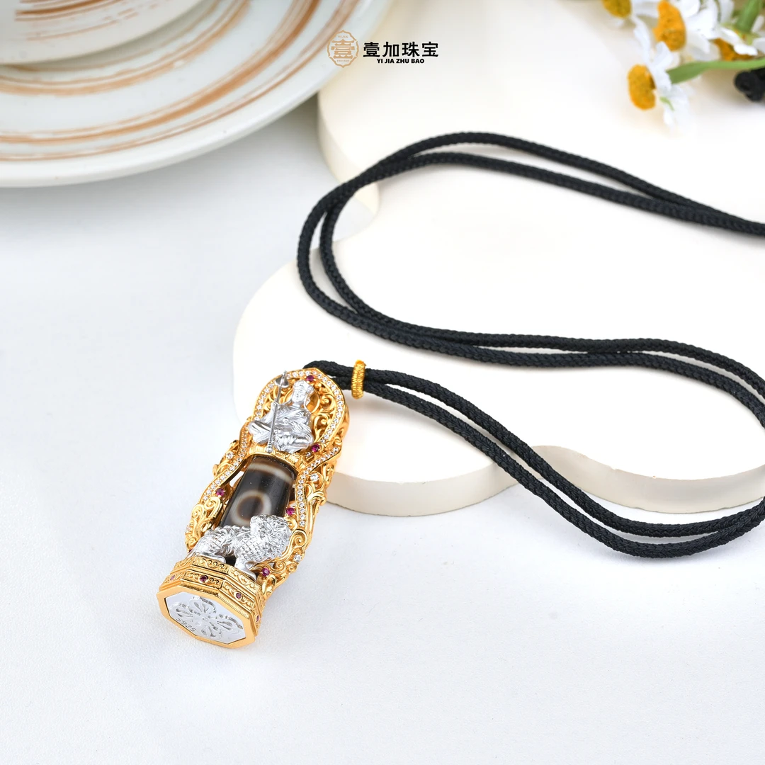 壹加小青|银镶地藏二眼吊坠多样性发其一4099WW